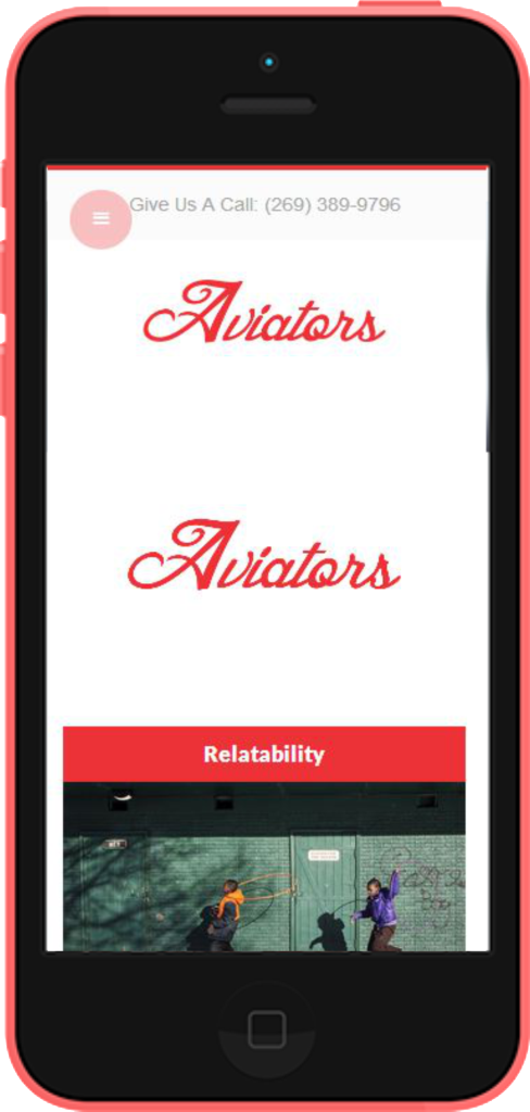 Aviators Mobile Website